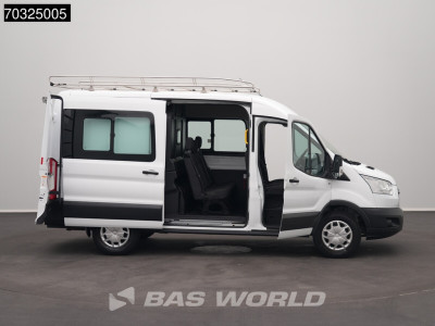 Ford Transit 105pk Dubbel Cabine L2H2 Trekhaak Airco Cruise Parkeersensoren v+a Imperiaal Euro6 L2 DC Doka Mixto Airco Trekhaak Cruise control 7