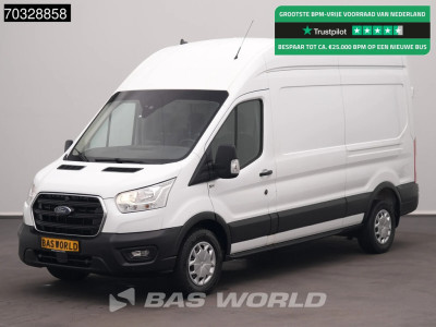 Ford Transit 130pk Hoog Dak L3H3 ACC Navi Trekhaak Airco Camera CarPlay Parkeersensoren v+a Euro6 L3 High Roof Hohes Dach Airco Trekhaak