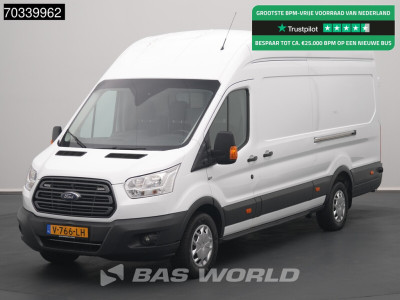 Ford Transit 130pk L4H3 Dubbele Schuifdeur Werkplaatsinrichting Airco Navi Carplay Camera Trekhaak Euro6 L3 Airco Trekhaak Cruise control