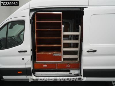 Ford Transit 130pk L4H3 Dubbele Schuifdeur Werkplaatsinrichting Airco Navi Carplay Camera Trekhaak Euro6 L3 Airco Trekhaak Cruise control foto 9