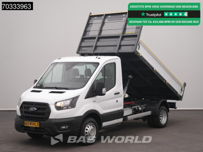 Ford Transit 165pk Kipper Dubbellucht 3,5t Trekhaak Airco Camera Euro6 Tipper Benne Kieper Airco Trekhaak