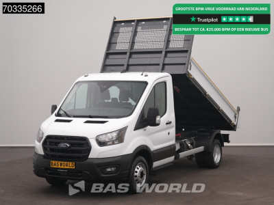 Ford Transit 165pk Kipper Dubbellucht 3,5t Trekhaak Airco Camera Euro6 Tipper Benne Kieper Airco Trekhaak