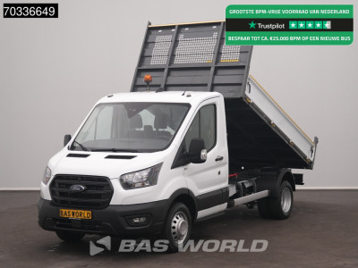 Ford Transit 165pk Kipper Dubbellucht 3,5t Trekhaak Airco Camera Euro6 Tipper Benne Kieper Airco Trekhaak