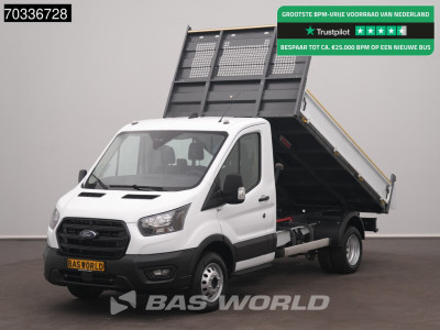 Ford Transit 165pk Kipper Dubbellucht 3,5t Trekhaak Airco Camera Euro6 Tipper Benne Kieper Airco Trekhaak