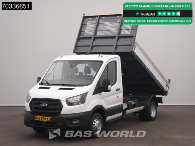 Ford Transit 165pk Kipper Dubbellucht 3,5t Trekhaak Airco Camera Euro6 Tipper Benne Kieper Airco Trekhaak