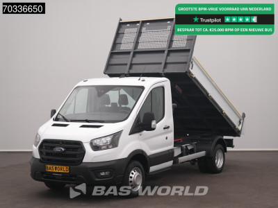 Ford Transit 165pk Kipper Dubbellucht 3,5t Trekhaak Airco Camera Euro6 Tipper Benne Kieper Airco Trekhaak