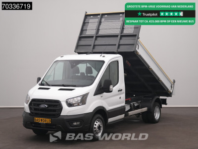Ford Transit 165pk Kipper Dubbellucht 3,5t Trekhaak Airco Camera Euro6 Tipper Benne Kieper Airco Trekhaak