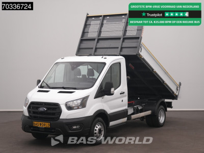Ford Transit 165pk Kipper Dubbellucht 3,5t Trekhaak Airco Camera Euro6 Tipper Benne Kieper Airco Trekhaak