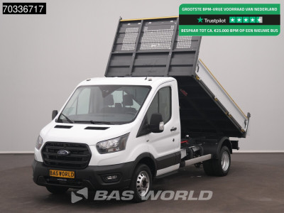 Ford Transit 165pk Kipper Dubbellucht 3,5t Trekhaak Airco Camera Euro6 Tipper Benne Kieper Airco Trekhaak