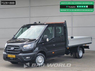 Ford Transit 170pk Automaat Dubbel Cabine 3500kg Trekhaak Open Laadbak Pritsche SYNC4 scherm CarPlay Camera Airco Trekhaak Cruise control
