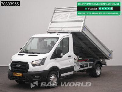 Ford Transit 170pk Kipper Dubbellucht 3,5t Trekhaak Airco Camera Euro6 Tipper Benne Kieper Airco Trekhaak