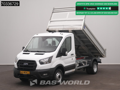 Ford Transit 170pk Kipper Dubbellucht 3,5t Trekhaak Airco Camera Euro6 Tipper Benne Kieper Airco Trekhaak