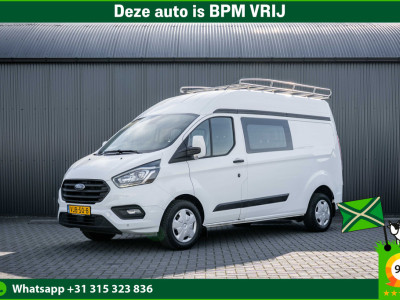 Ford Transit Custom 2.0 EcoBlue | L2H2 | Dubbele Cabine | Cruise | 1e Eigenaar | PDC | Stoelverw. | Airco | Trekhaak | Imperiaal