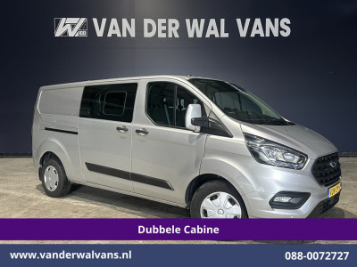Ford Transit Custom 2.0 TDCI 130pk Automaat L2H1 Dubbele Cabine Euro6 Airco | 6-Zits | LED | Apple Carplay Android Auto, Cruisecontrol, Trekhaak, Parkeersensoren, Verwarmde voorruit