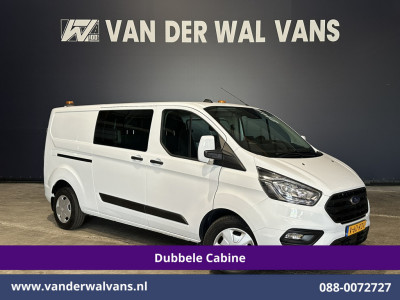 Ford Transit Custom 2.0 TDCI 130pk L2H1 Dubbele Cabine Euro6 Airco | 5-Zits | Camera | LED | Cruisecontrol, Trekhaak, Stoelverwarming, Verwarmde voorruit, Parkeersensoren, tachograaf