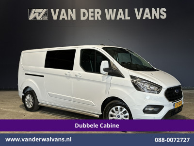 Ford Transit Custom 2.0 TDCI 130pk L2H1 Dubbele Cabine Euro6 Airco | 6-Zits | LM velgen | LED | Navigatie | Cruisecontrol | 2800kg Trekhaak Stoelverwarming, Verwarmde voorruit, Parkeersensoren, Sidebars