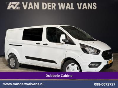 Ford Transit Custom 2.0 TDCI 131pk L2H1 Dubbele Cabine Euro6 Airco | 6-Zits | Cruisecontrol | Trekhaak Verwarmde voorruit, Parkeersensoren