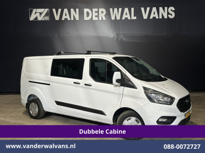 Ford Transit Custom 2.0 TDCI 131pk L2H1 Dubbele Cabine Inrichting Euro6 Airco | 5-Zits | Camera | Cruisecontrol | LED Parkeersensoren, Stoelverwarming, Achterklep, Dakdragers, 2800kg trekvermogen
