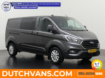 Ford Transit Custom 2.0TDCI 170PK Automaat Lang Dubbele Cabine | 2xSchuifdeur | Navigatie | Camera | 2xSchuifdeur | Trekhaak | Airco | Cruise