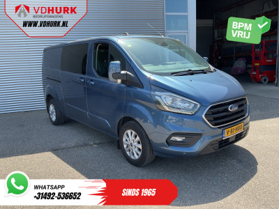 Ford Transit Custom 2.0 TDCI 170 pk Aut. L2 DC Dubbel Cabine 2xSchuifdeur/ Carplay/ Stoelverw./ Navi/ Airco/ Camera/ Cruise/ 16?LMV/ PDC/ Trekhaak
