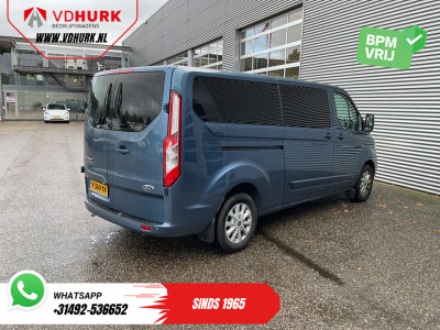 Ford Transit Custom 2.0 TDCI 170 pk Aut. L2 Limited DC Dubbel Cabine MARGE Bi-Xenon/ 2x schuifdeur/ Adapt.Cruise/ Stoelverw./ Carplay/ Navi/ Camera/ LMV/ PDC/ Airco foto 9