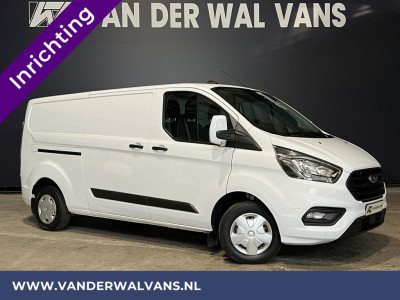 Ford Transit Custom 2.0 TDCI L2H1 Inrichting Euro6 Airco | Navigatie | Camera | LED | Cruisecontrol Parkeersensoren, Verwarmde voorruit, Stoelverwarming, Bijrijdersbank, 2800kg trekvermogen