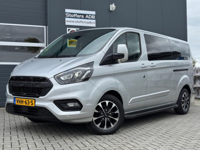 Ford Transit Custom 2.0 TDCI L2H1 Platinum DC 5P | 2X SCHUIF | Raptor | Xenon | Leer | Treeplank | Carplay | Automaat | Trekhaak