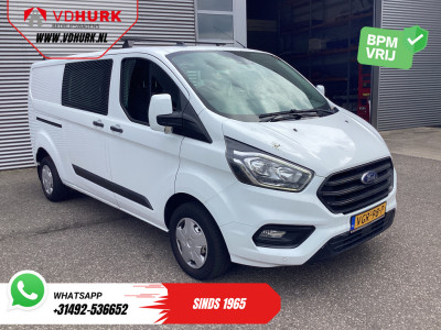 Ford Transit Custom 2.0 TDCI L2 Trend DC Dubbel Cabine BPM VRIJ! NL Auto/ Stoelverw./ Carplay/ 2.7t Trekverm./ Navi/ PDC/ Cruise
