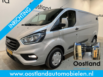 Ford Transit Custom 300 2.0 TDCI L2H1 Trend 130 PK / Servicebus / Sortimo Inrichting / Euro 6 / Airco / Cruise Control / PDC / Klep / 3-Zits