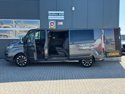 Ford Transit Custom 320 2.0 TDCI 185pk L2H1 Sport DC | L+R SCHUIF | Navi | Xenon | Raptor | Automaat | Trekhaak | 5-Zits 6