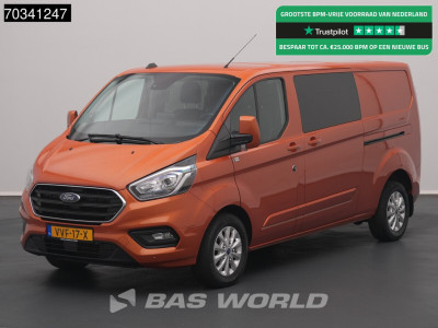 Ford Transit Custom 170pk Automaat L2H1 Dubbele Cabine Limited Airco Navi Carplay Camera Parkeersensoren Stoelverw. Euro6 L2 Mixto DoKa L2 Airco Trekhaak Cruise control
