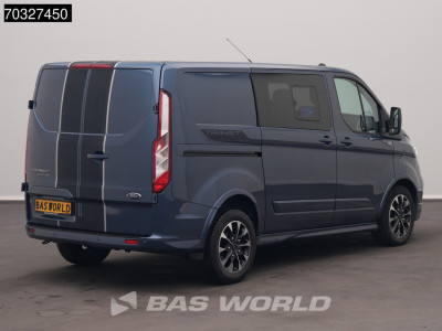 Ford Transit Custom 170pk Automaat Sport Dubbel Cabine 2x Schuifdeur Limited L1H1 LED Xenon Navi Airco Cruise Camera Parkeersensoren v+a Velgen Euro6 L1 DC Doka Mixto Airco Cruise control foto 2
