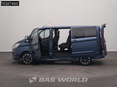 Ford Transit Custom 170pk Automaat Sport Dubbel Cabine 2x Schuifdeur Limited L1H1 LED Xenon Navi Airco Cruise Camera Parkeersensoren v+a Velgen Euro6 L1 DC Doka Mixto Airco Cruise control foto 7