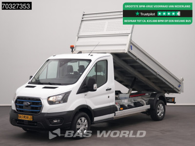 Ford e-Transit 184pk Elektrisch 68kWh 310km WLTP Kipper Airco Cruise Camera CarPlay Open Laadbak Kieper Kipper Benne Airco Cruise control