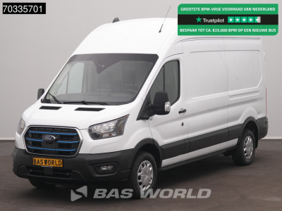 Ford e-Transit 184pk Elektrisch 68kWh 317KM WLTP L3H3 Hoog Dak AC/Climate Navi Carplay 360 Camera Cruise Electric High Roof Hohes Dach Airco Cruise control