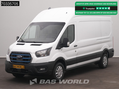 Ford e-Transit 184pk Elektrisch 68kWh 317KM WLTP SOH 96% L3H3 Hoog Dak AC/Climate Navi Carplay 360 Camera Cruise Electric High Roof Hohes Dach Airco Cruise control