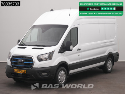 Ford e-Transit 184pk Elektrisch 68kWh 317km WLTP Hoog Dak L3H3 Airco Navi Cruise 360 Camera Apple Carplay Electric High Roof Hohes Dach Airco Cruise control