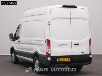 Ford e-Transit 184pk Elektrisch 68kWh 317km WLTP L2H3 Hoog Dak Navi Airco Cruise Parkeersensoren v+a SYNC4-Display CarPlay L2 Airco Cruise control 6