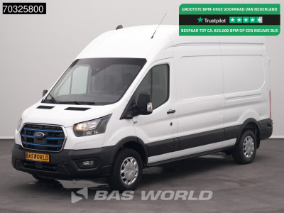 Ford e-Transit 184pk Elektrisch 68kWh 317km WLTP L3H3 Hoog Dak Navi Airco Cruise Parkeersensoren v+a SYNC4-Display CarPlay L3 Airco Cruise control