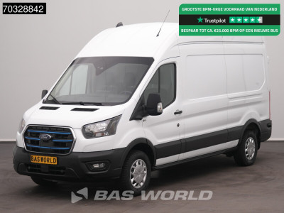 Ford e-Transit 184pk Elektrisch 68kWh 317km WLTP L3H3 Hoog Dak Navi Airco Cruise Parkeersensoren v+a SYNC4-Display CarPlay L3 Airco Cruise control