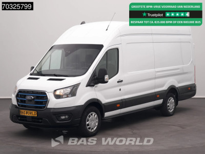 Ford e-Transit 184pk Elektrisch 68kWh 317km WLTP L4H3 Hoog Dak Navi Airco Cruise Parkeersensoren v+a SYNC4-Display CarPlay L4 Jumbo Airco Cruise control