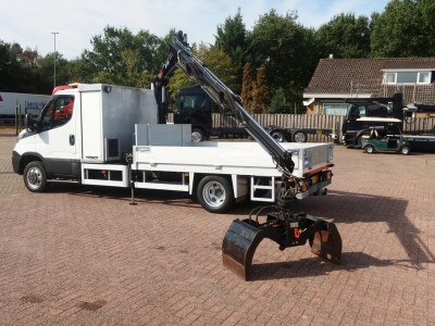 Iveco 50 C 15 50 C 150 Openbak+ kraan HIAB 3.0L motor foto 2