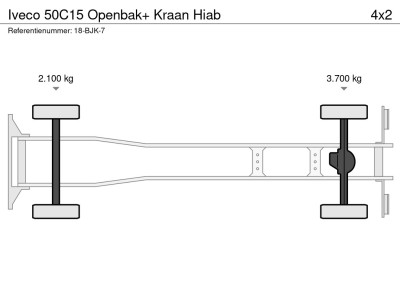 Iveco 50C15 Openbak+ Kraan Hiab foto 17