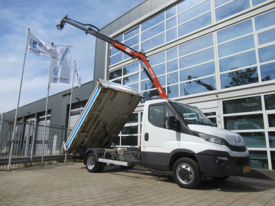 Iveco Daily 35C15 3.0 Kipper - Tipper + ATLAS Kraan Kran Crane foto 2