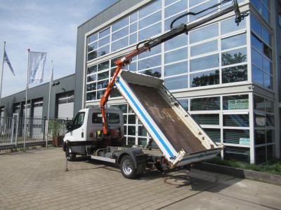 Iveco Daily 35C15 3.0 Kipper - Tipper + ATLAS Kraan Kran Crane foto 4