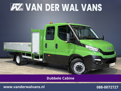 Iveco Daily 70C14G CNG Groot Rijbewijs Open laadbak 3457kg Laadvermogen Dubbele cabine 3000kg trekhaak Euro6 Dubbel lucht, Chauffeursstoel, Tachograaf