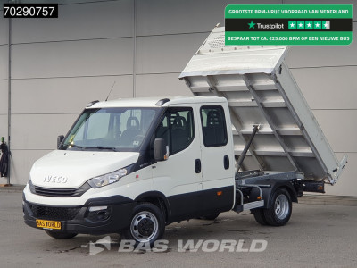 Iveco Daily 35C12 Kipper Dubbel Cabine Dubbellucht 3,5t Trekhaak Airco Cruise Camera Euro6 Tipper Benne Kieper 2m3 Airco Trekhaak Cruise control