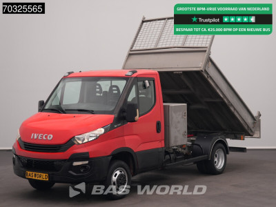 Iveco Daily 35C12 Kipper met Kist Dubbellucht 3,5t Trekhaak Airco Cruise Euro6 Tipper Benne Kieper Airco Trekhaak Cruise control