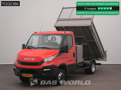 Iveco Daily 35C12 Kipper met Kist Dubbellucht 3,5t Trekvermogen Airco Cruise Euro6 Tipper Benne Kieper Airco Trekhaak Cruise control