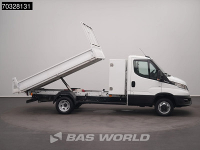 Iveco Daily 35C14 Automaat Dubbellucht Kipper met Kist 3,5t Trekhaak Airco Cruise Euro6 Tipper Benne Kieper Airco Trekhaak Cruise control 8